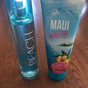 Bath & Bidy Works spray and lotion